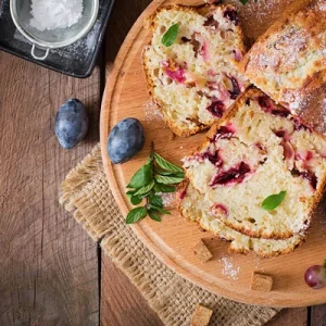 Pastel de ciruela con especias